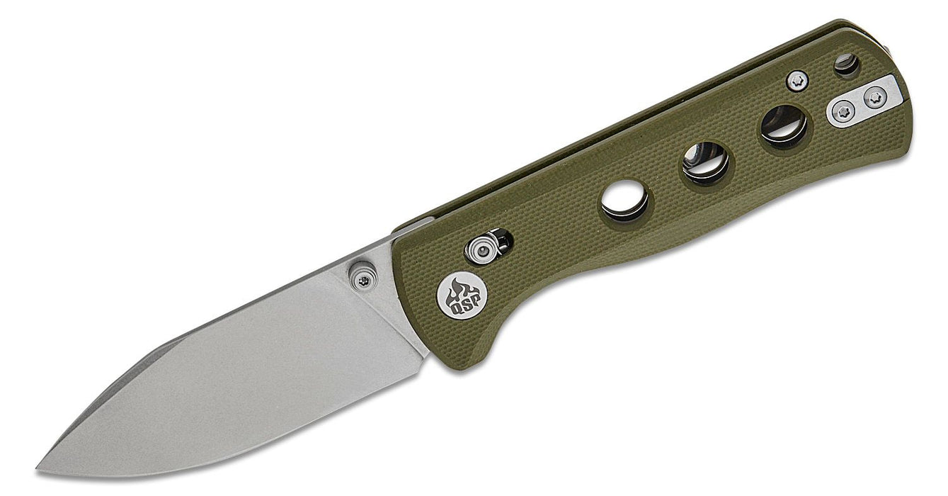 QSP Canary Glyde Lock Knife Olive Green G-10 (2.84", SW, 14C28N) QS150GL-B1