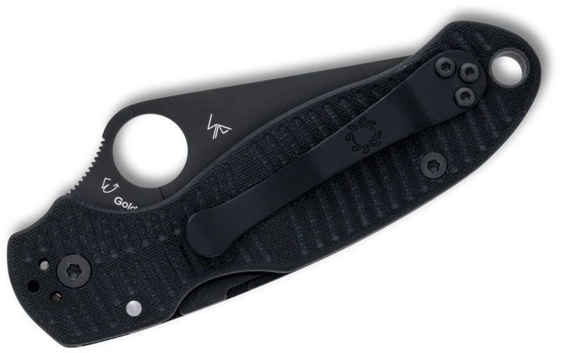 Spyderco Para 3 Salt Compression Lock Knife Black G-10 (2.93", Black, MagnaCut) C223GMCBKP