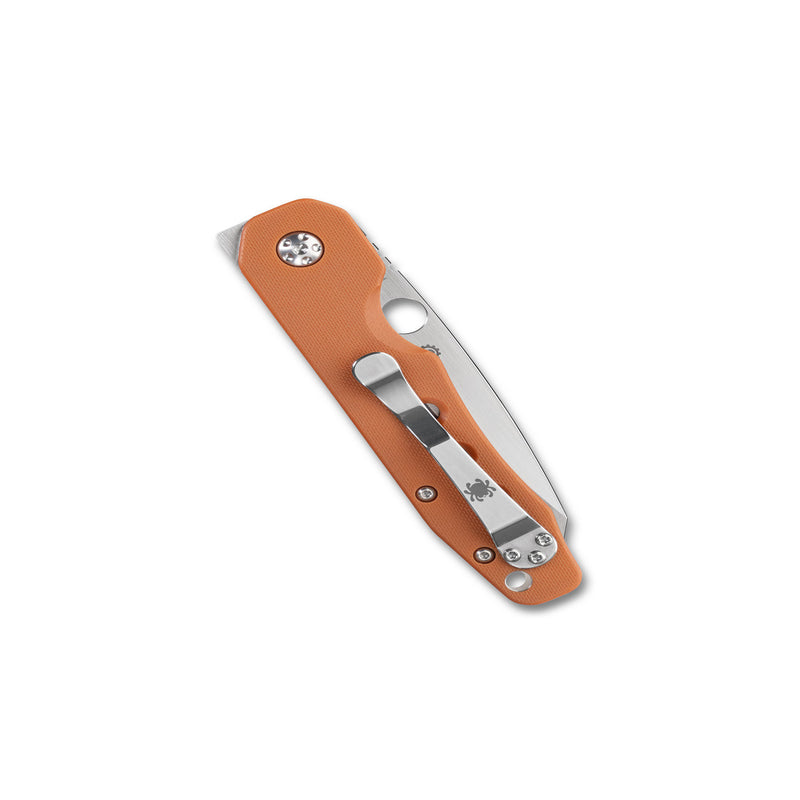 Spyderco Smock SPRINT RUN Compression Lock Knife Burnt Orange G-10 (3.39", Satin, REX 121) C240GPBOR
