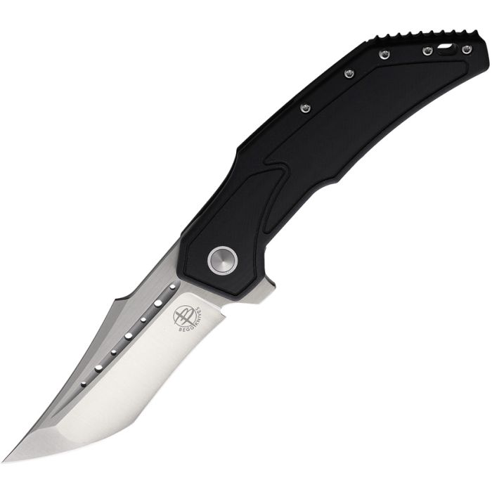 Begg Knives Astio Framelock Folding Knife Black (3.5" Satin) BG008