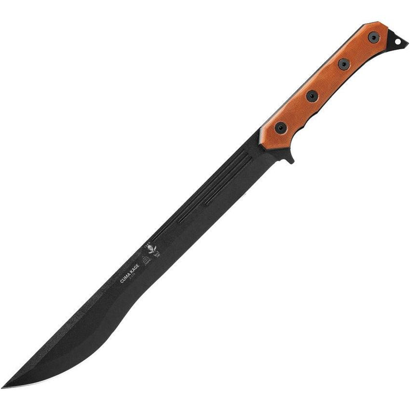 TOPS Knives CUMA Kage Fixed Blade Knife (15.5", Black) TPKAGE01