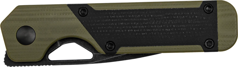 Kizer Mini Militaw Liner Lock Knife Green G-10 Black Micarta (2.82", Black, Nitro-V) V3634SA5