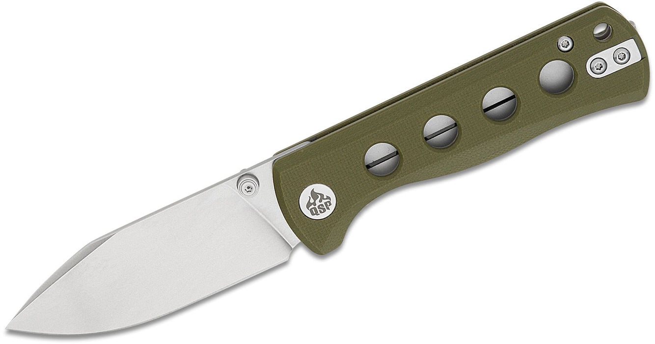 QSP Canary Liner Lock Knife Olive Green (2.84" Satin) QS150-F1