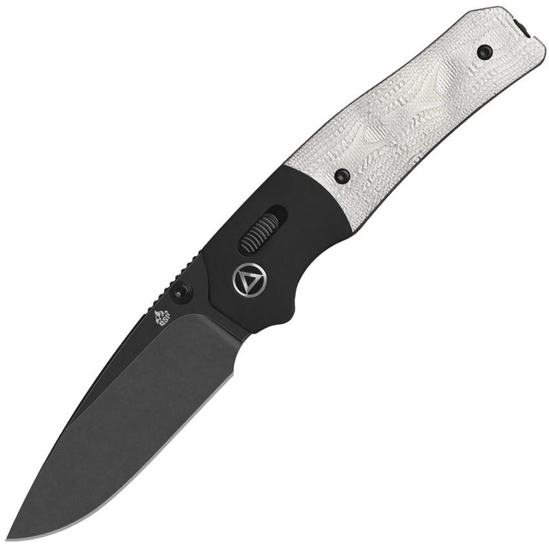 QSP Jacob Lundquist Vault Glyde Lock Knife G-10/Aluminum Foil (3.25", Black SW, 14C28N) QS157-E2