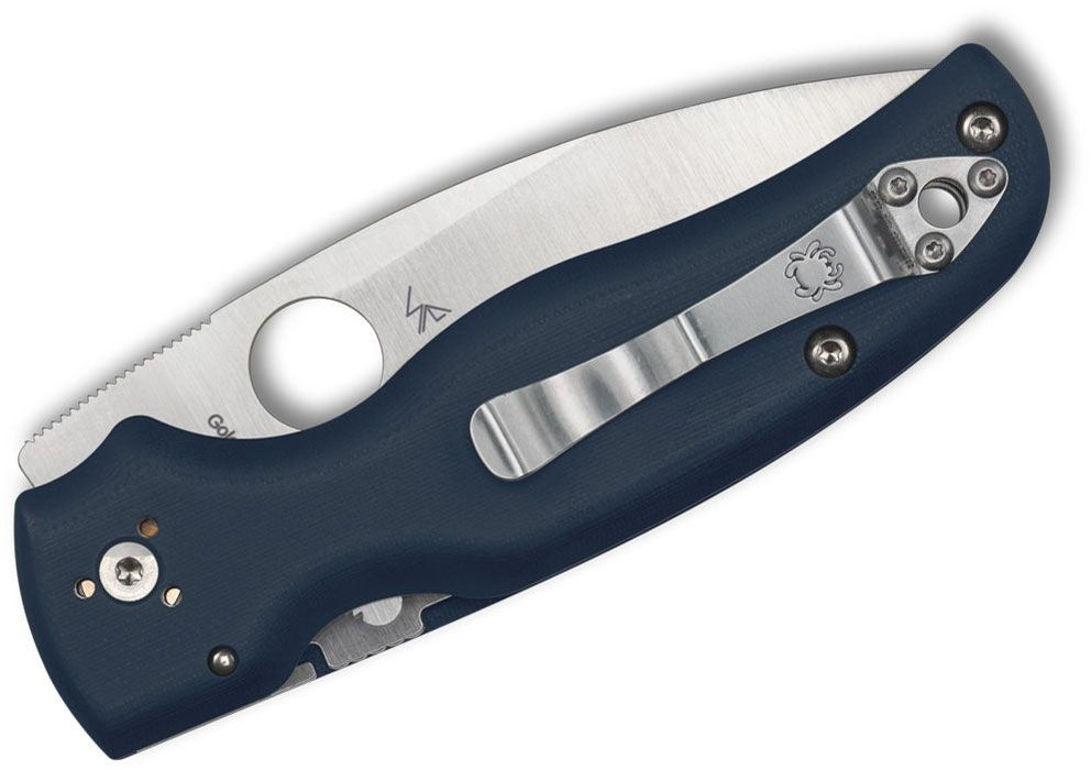 Spyderco Shaman Compression Lock Knife Cobalt Blue G-10 (3.61", Satin, SPY27) C229GPCBL