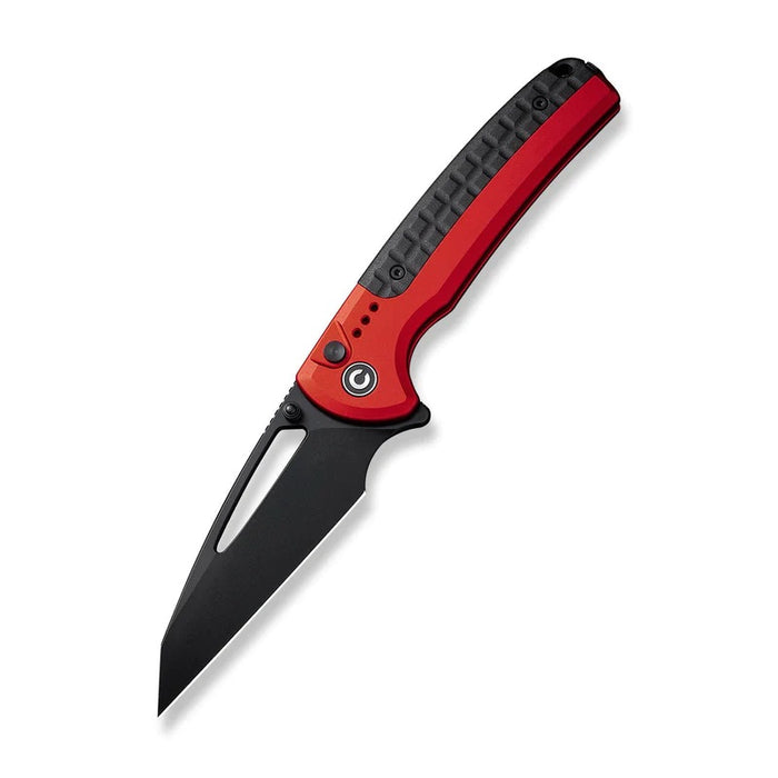 CIVIVI Sentinel Strike Button Lock Knife Red Alum (3.7" Black) C22025B-1