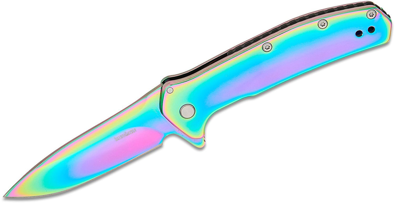 Kershaw Outcome Assisted Opening Knife Rainbow Steel (2.8", Rainbow, 8Cr13MoV) 2044RBW