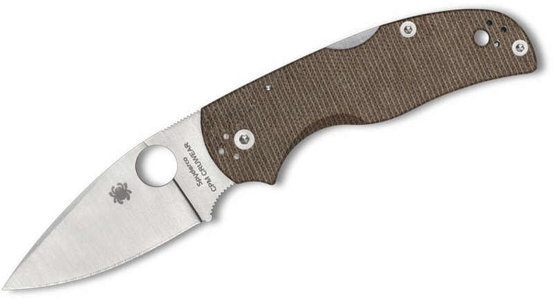 Spyderco Native 5 Lockback Knife Canvas Micarta (2.95", Satin, CRU-WEAR) C41MPCW5