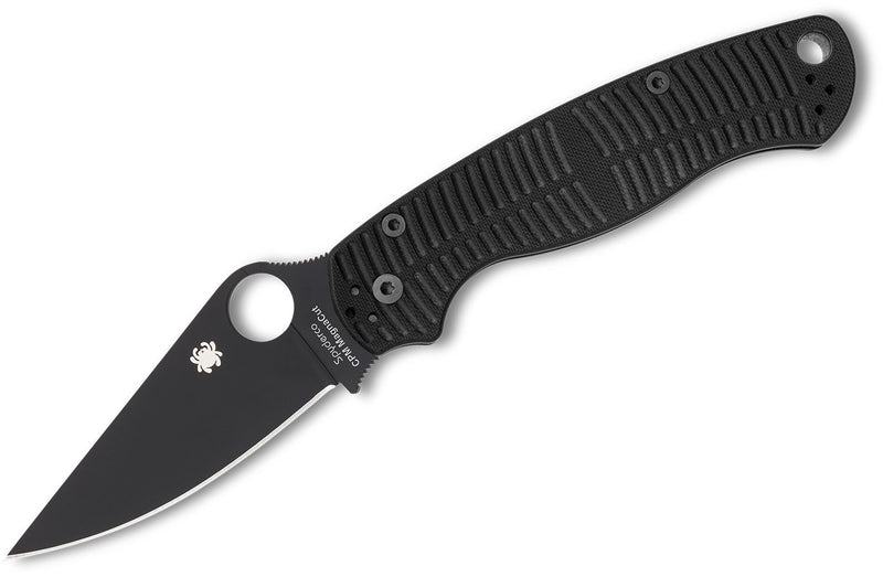 Spyderco Paramilitary 2 Salt Knife Black G-10 MagnaCut (3.45" Satin) C81GMCBKP2