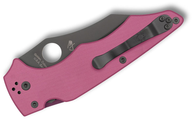 Spyderco YoJumbo SPRINT RUN Compression Lock Knife Pink G-10 (3.98", Black, S30V) C253GPNBKP