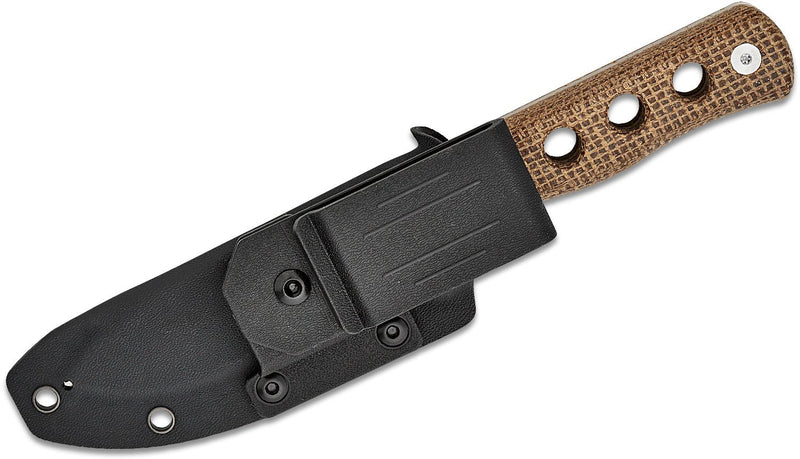 QSP Canary Fixed Blade Knife Brown Rough Micarta (4.25" SW Cr8Mo2VSi) QS155-A1