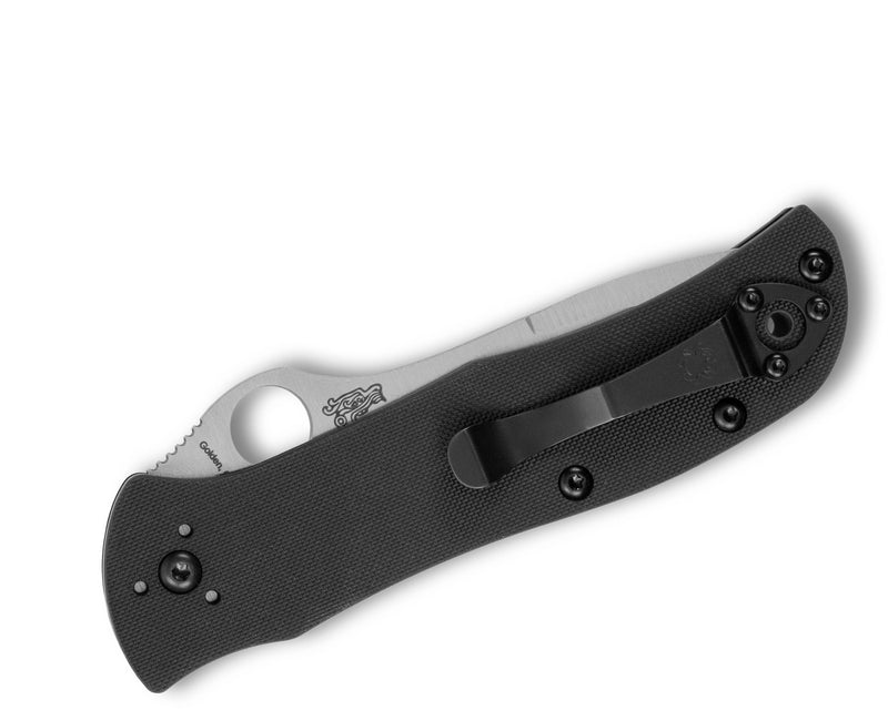 Spyderco Starmate Terzoula Liner Lock Knife Black Peel-Ply G-10 (3.74", Satin, 20CV) C55G20CVP