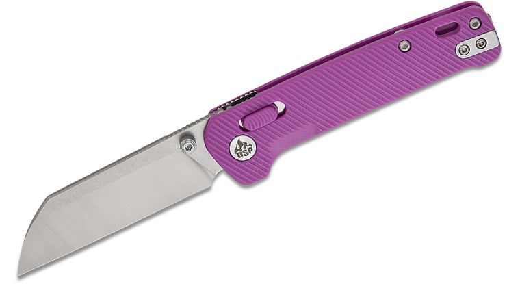 QSP Penguin Glyde Lock Knife Purple FRN (3.1" Satin, 14C28N) QS130GL-E1