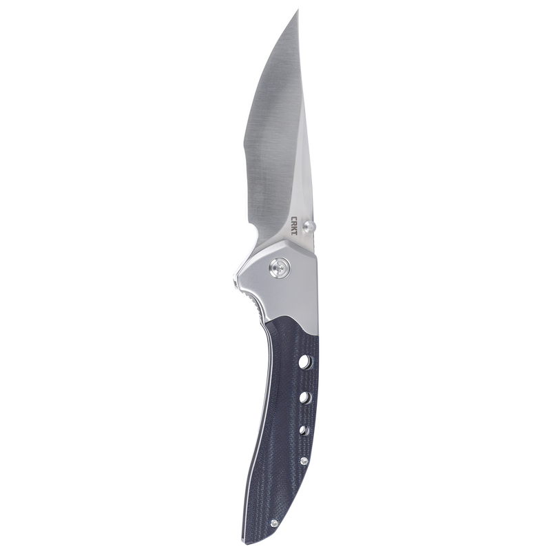 CRKT Orochi Liner Lock Knife Black G-10/Stainless Steel Bolster (3.55", Satin, 14C28N) 5680