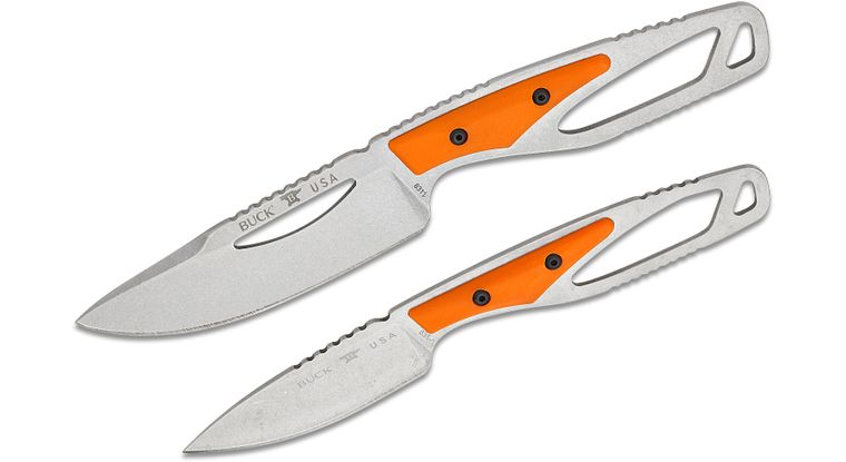 Buck Knives 631/635 Paklite Field Kit Orange (Set of 2) (4", SW, 420HC) 0631ORSVP-B