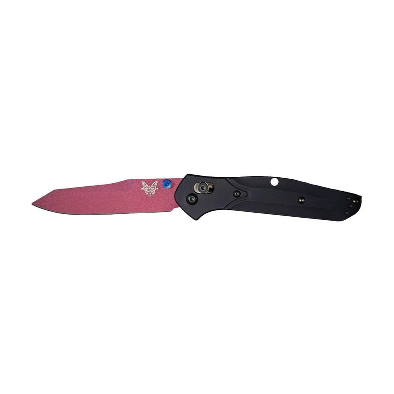 Benchmade Custom LIMITED EDITION Osborne Axis Lock Folding Knife Black Aluminum (3.4", Cranberry S30V) 940CN-2504