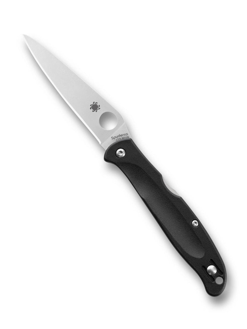 Spyderco Charisma Lightweight Lockback Knife Black FRN (2.98", Satin, BD1N) C259PBK