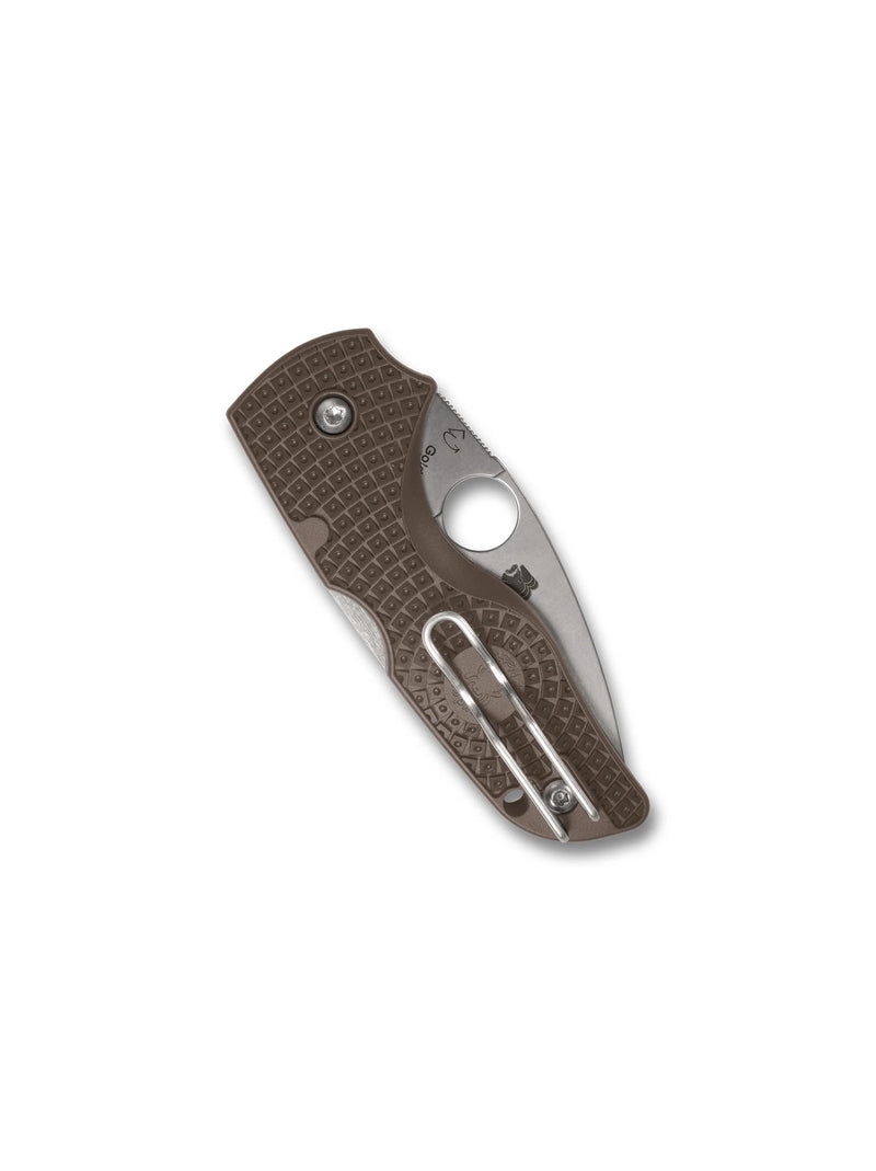 Spyderco Lil' Native SPRINT RUN Lightweight Lockback Knife Brown FRN (2.42", Satin, 15V) C230PBN15V