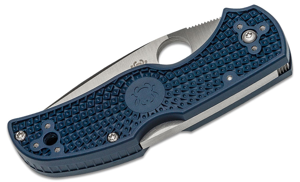 Spyderco Native 5 Lightweight Lockback Knife Blue FRN (2.95", Satin, SPY27) C41PCBL5