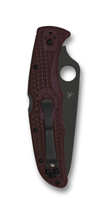 Spyderco Endura 4 Lightweight Lockback SPRINT RUN Knife Burgundy FRN (3.8" Black CTS-PD#1) C10BGBKP