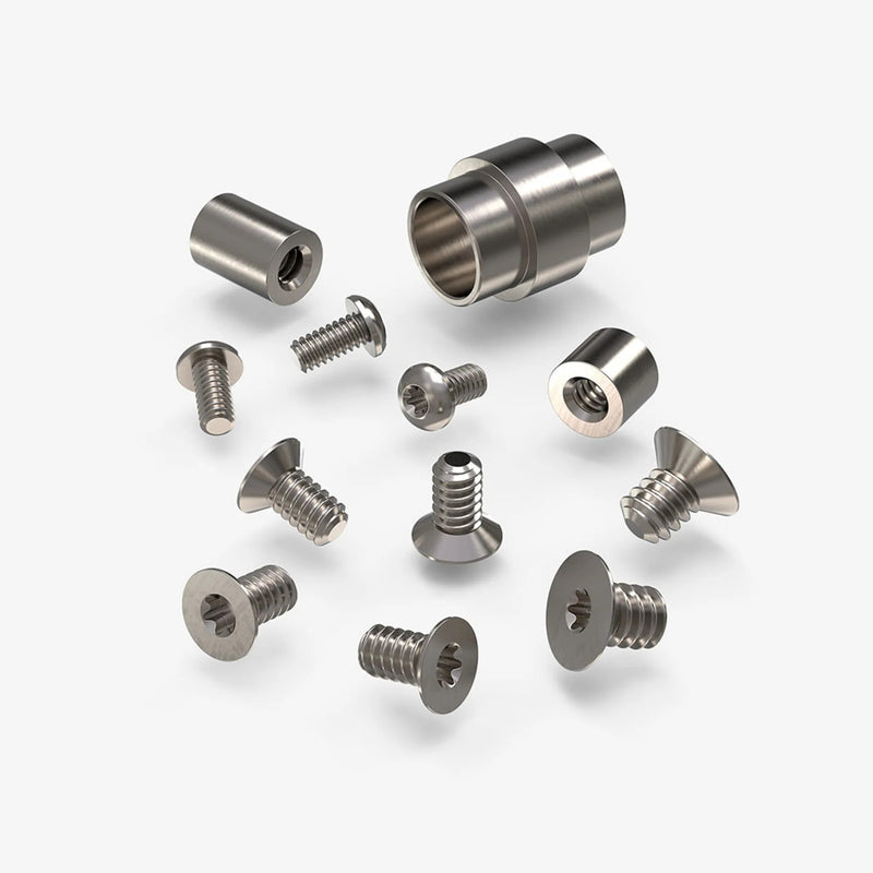 Flytanium Titanium Hardware Kit (Satin) for Spyderco Paramilitary 2 FLY-0601S