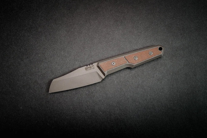BM Knife & Tool Explorer Fixed Blade Sheepsfoot Natural Canvas Micarta (3.1", SW, Magnacut) SQ5164122