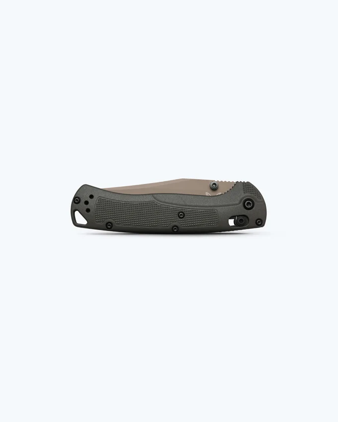 Benchmade Taggedout AXIS-Lock Knife Deep Olive Grivory (3.5", Tan, Elmax) 15536TN-02