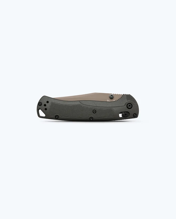 Benchmade Taggedout AXIS-Lock Knife Deep Olive Grivory (3.5", Tan, Elmax) 15536TN-02
