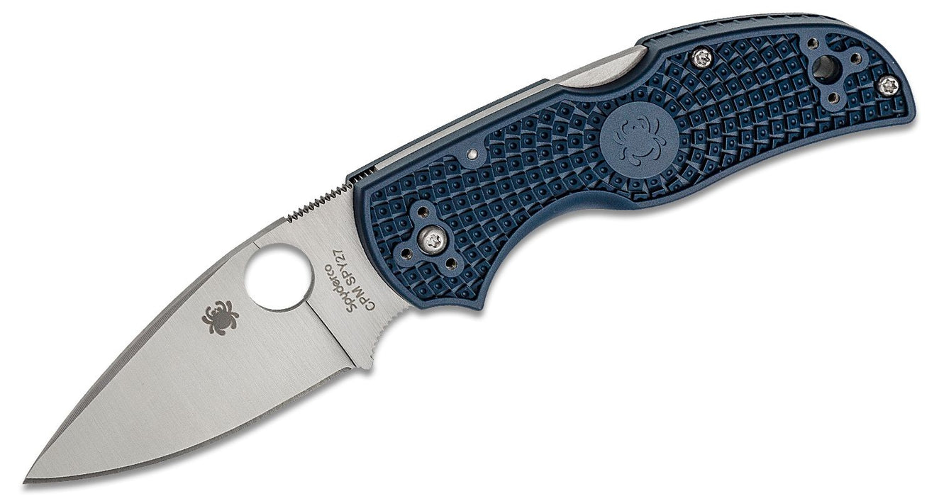 Spyderco Native 5 Lightweight Lockback Knife Blue FRN (2.95", Satin, SPY27) C41PCBL5