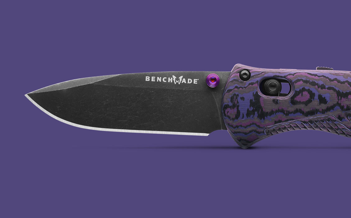 Benchmade Mini Barrage GOLD CLASS AXIS-Assist Knife Purple Haze FC (2.91", Battle, S90V) 585BK-251