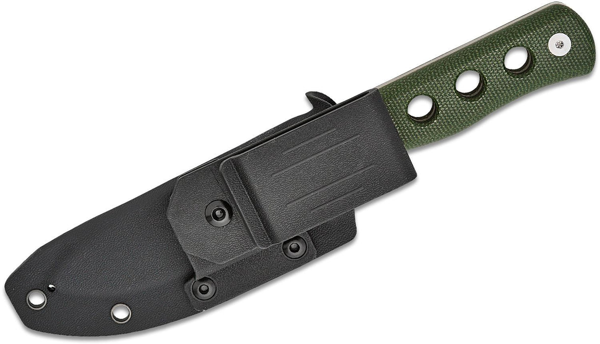 QSP Canary Fixed Blade Knife Green Micarta (4.25"  Black SW Cr8Mo2VSi) QS155-C1