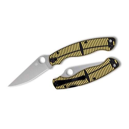 Spyderco Military 2 Salt Compression Lock Knife Yellow/Black G-10 (4", Satin, MagnaCut) C36GBKYLMCP2