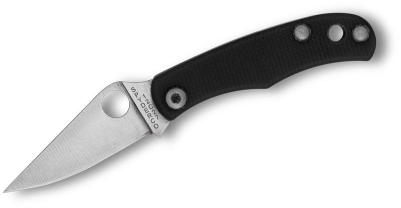 Spyderco Bug Slip Joint Knife Black G-10 (1.27", Satin, 12c27)