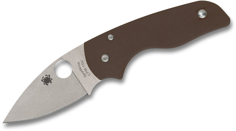 Spyderco Lil' Native SPRINT RUN Compression Lock Knife Brown G-10 (2.42", Satin, 15V) C230GPBN15V