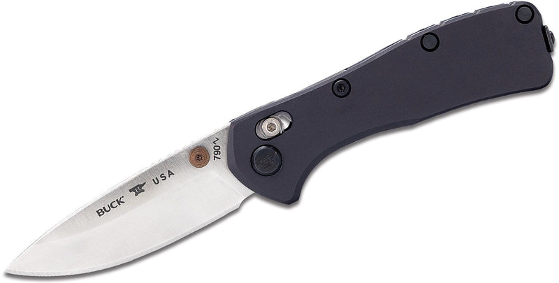 Buck 790 Mini Range Elite Crossbar Lock Knife Black Al (2.63", Satin, MagnaCut) 0790-BKS
