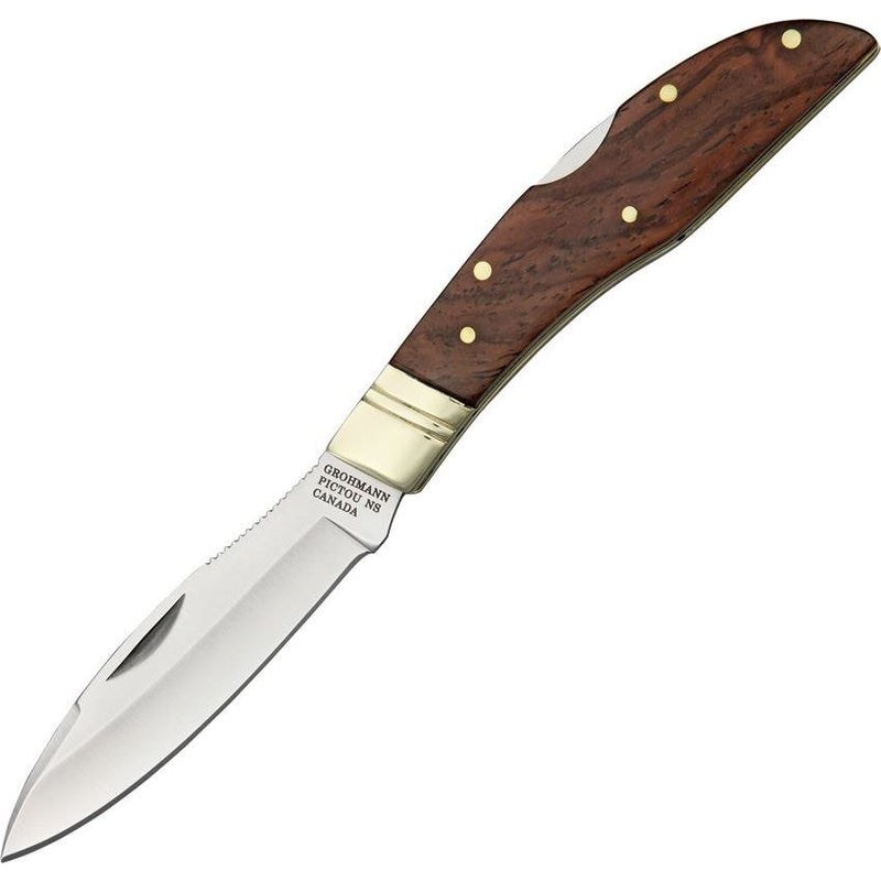 Grohmann Knives Mini Russell Lockblade Folding Knife Rosewood (3" Satin) R340S