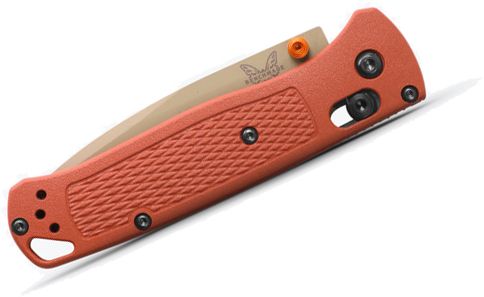 Benchmade Bugout AXIS Lock Knife Rust Orange Grivory (3.24", Tan, S30V) 535TN-10