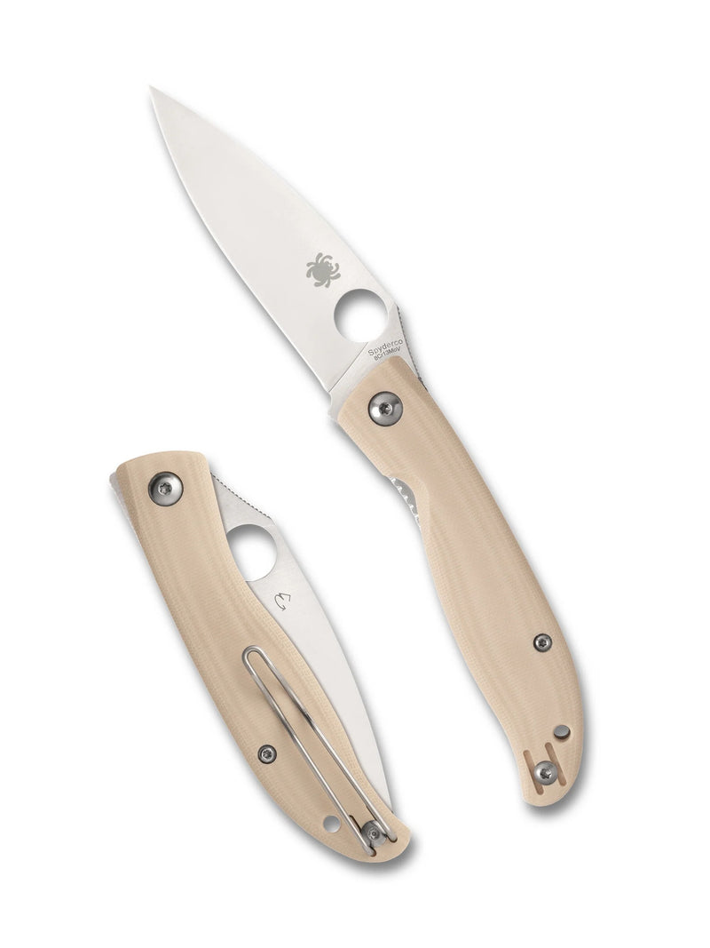 Spyderco Mantra 4 Liner Lock Knife White G-10 (3.34", Satin, 8Cr13MoV) C274GWP
