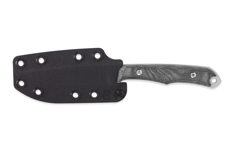 Chris Reeve Inyoni Fixed Blade Knife Drop Point Black Canvas Micarta (3.78", SW, Magnacut) INY-1000