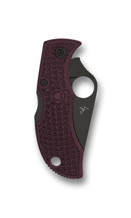 Spyderco ManBug Lightweight Pocket SPRINT RUN Knife Burgundy FRN (1.9" Black CTS-PD#1)  MBBGBKP