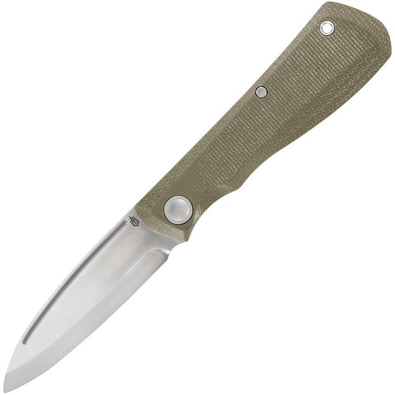 Gerber Mansfield Slip Joint Knife Olive Micarta (3.25", Satin, D2) G1909