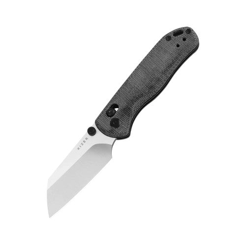 Kizer Azo Drop Bear II Clutch Lock Knife Micarta (2.84", Satin, Nitro-V) V3619.2KS1