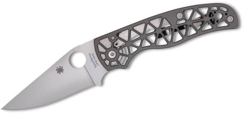 Spyderco Edgerati Compression Lock Knife Gray (3.57", Satin, S30V) C266ALP