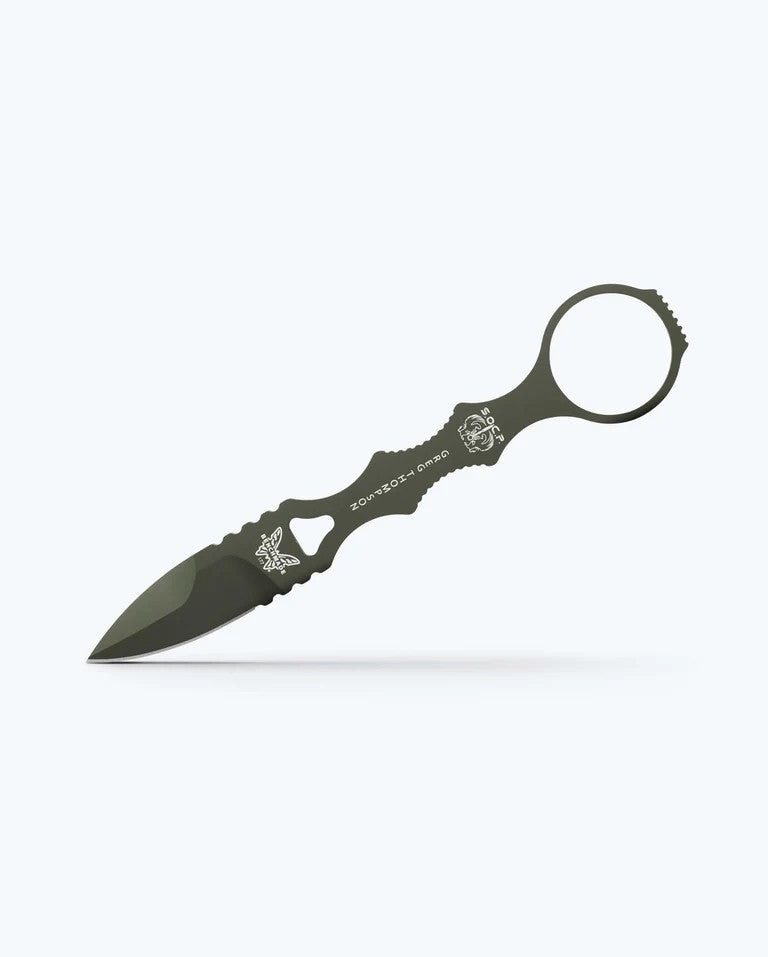 Benchmade Mini SOCP Dagger Fixed Blade Knife Olive Drab 440C (1.66", OD Green, 440C) 177GN
