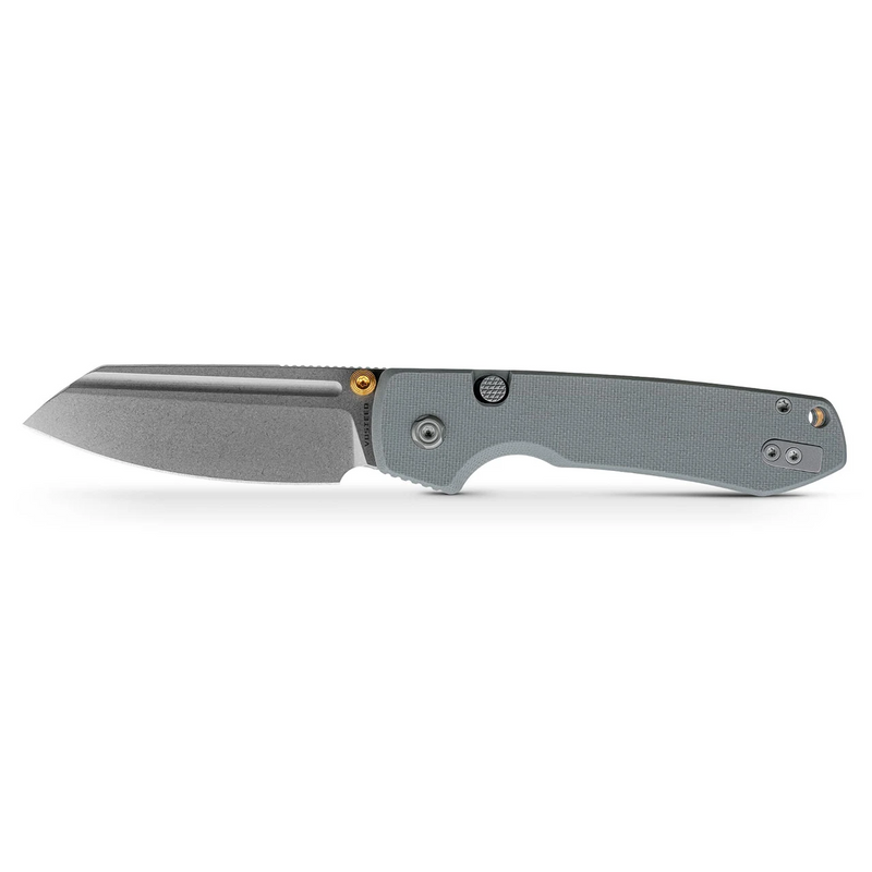 Vosteed Raccoon 2.0 Sheepsfoot Top Liner Lock Knife Gray G-10 (3.25", SW, 14C28N) A2930