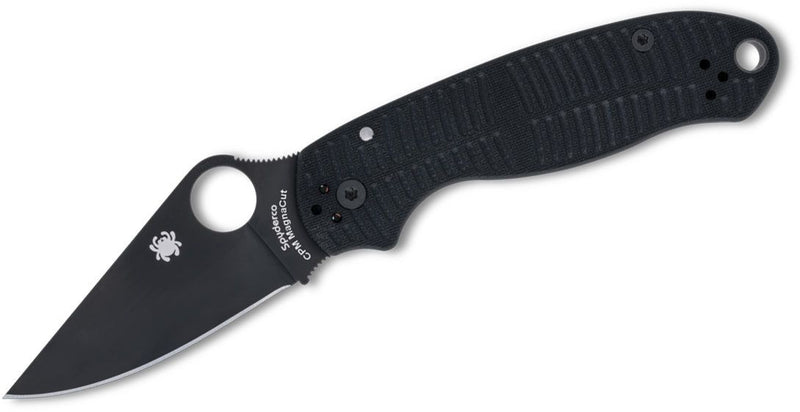 Spyderco Para 3 Salt Compression Lock Knife Black G-10 (2.93", Black, MagnaCut) C223GMCBKP