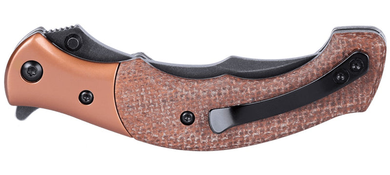 CRKT Ritual Compact Assist Liner Lock Knife Brown Micarta (3.33" SW 12C27) 7465