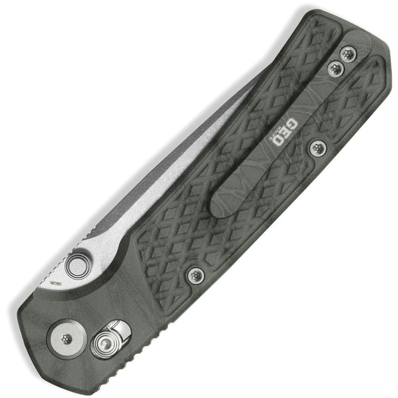 GEO Knife Blaze Crossbar Lock Knife Tiger Stripe Flamed Titanium (3.3", SW, M390) GEO2502C