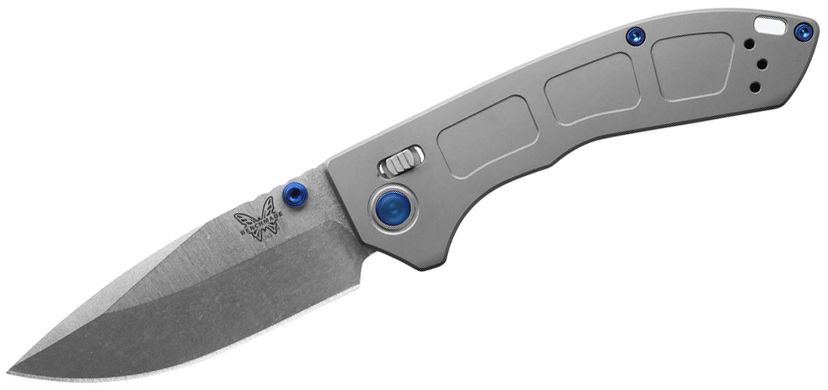 Benchmade Mini Narrows AXIS Lock Knife Gray Titanium (2.98", Satin, 20CV) 743