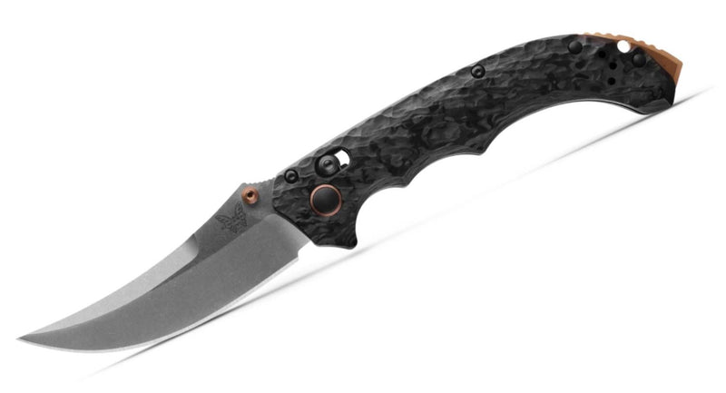 Benchmade Mini Bedlam AXIS Lock Knife Marbled Carbon Fiber (3.45", SW, S90V) 865-02